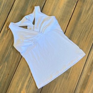 Prana twist-back yoga tank – made in USA
